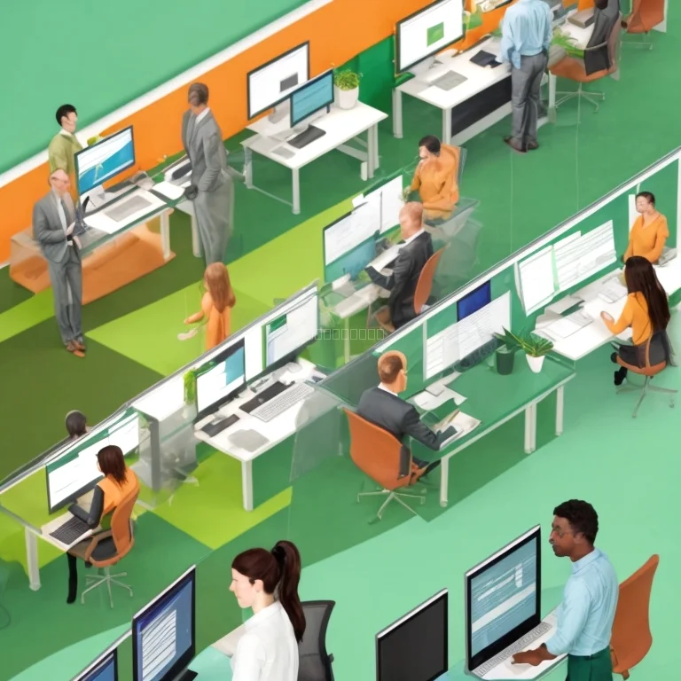 Business software development process illustration